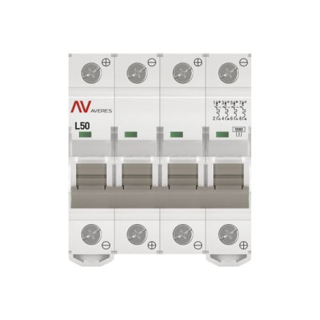 Выключатель автоматический AV-10 DC 4P 50A (L) 10kA EKF AVERES