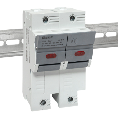 Предохранитель-разъединитель DF 22х58 2Р (тип ПВЦ)  EKF