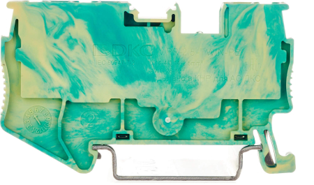 Клемма заземления, зажим push-in, 3 точки подключения, 2.5 кв.мм, серая