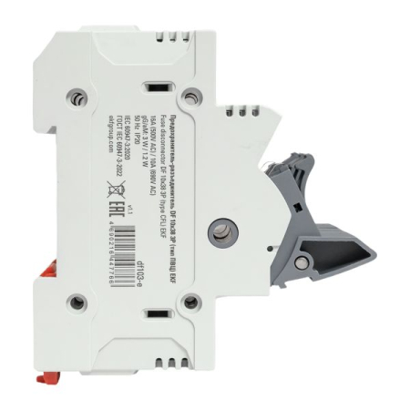 Предохранитель-разъединитель DF 10х38 3Р (тип ПВЦ)  EKF