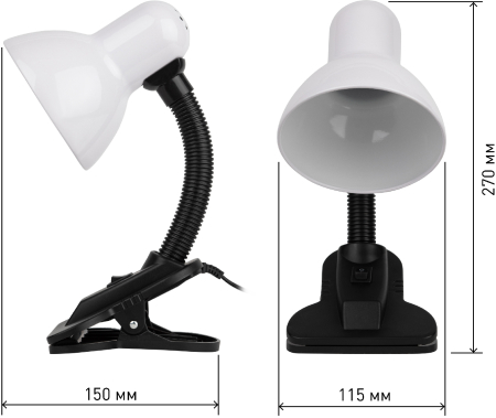 ЭРА наст.светильник N-212-E27-40W-W белый