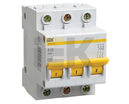 KARAT Авт. выкл. ВА47-29 3P B 63А 4,5кА IEK