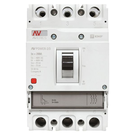 Выключатель автоматический в литом корпусе AV-POWER-2/3 200А 35кА TR EKF