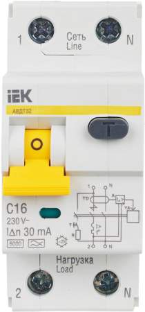 АВДТ 32 C16 - Автоматический Выключатель Дифф. тока IEK
