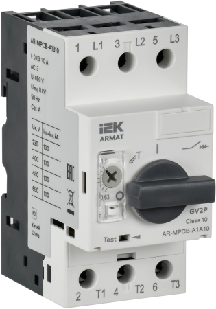 ARMAT Авт. выкл. защиты двигателя A1 GV2P 0,63-1А IEK