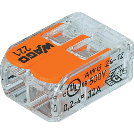 Универсальные компактные клеммы 221-412 (WAGO)