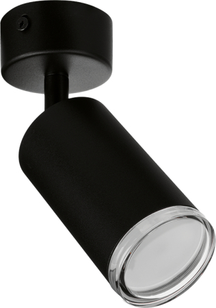 Накладной светильник WOLTA WSL-GU10/S14B AQUA под лампу GU10 IP44 Чёрный матовый ?55*165*55mm