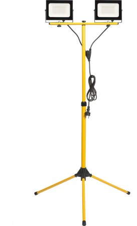 Прожектор LED СДО 06-2x50Ш штатив 6500К IP65 черный IEK
