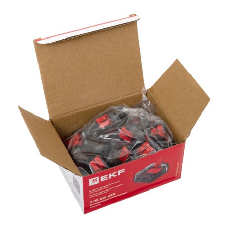 Строительно-монтажная клемма СМК 221-612 с рычагом 2 отверстия 0.5-4.0(6) мм2 EKF PROxima