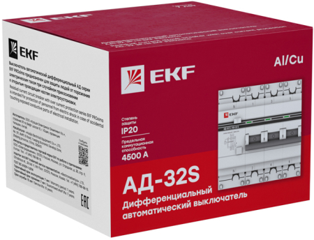 Дифференциальный автомат АД-32 (селективный) 3P+N 25А/100мА EKF PROxima