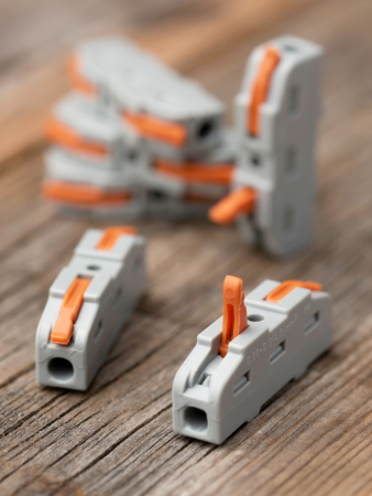 Строительно-монтажная клемма СМК 222-421 проходная 1 полюс 0,08-4мм2 (25шт.) EKF PROxima