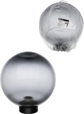 Светильник НТУ 03- 60-256 шар d=250 мм IP54 (дымчатый призма ПММА, основание плоское ПК, Е27) TDM