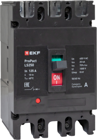 Автоматический выключатель LS250 25кА 3P 125А ProPact EKF