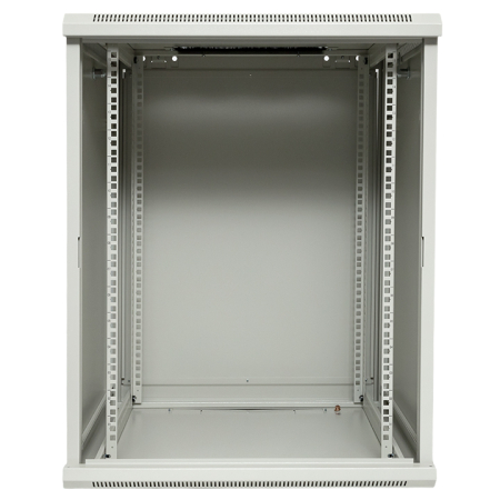 Шкаф настенный 19" TERACOM PRO 15U 600х600 мм дверь стеклянная с замком-ручкой серый