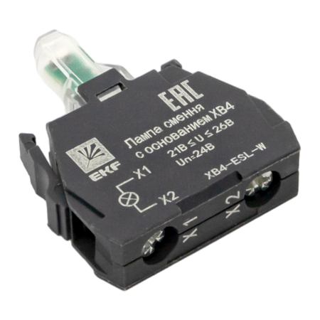 Лампа сменная c основанием XB4 белая 24В EKF PROxima