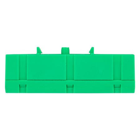 Шина "0" PE (6х9мм) 12 отверстий латунь зеленый изолированный корпус на DIN-рейку EKF PROxima
