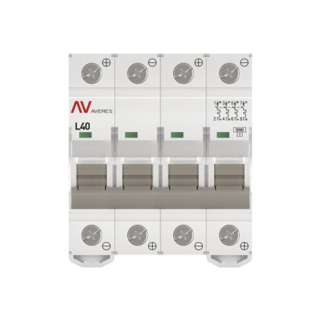 Выключатель автоматический AV-10 DC 4P 40A (L) 10kA EKF AVERES