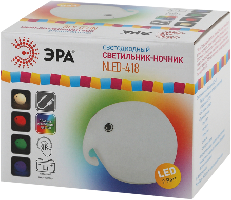 ЭРА светильник-ночник NLED-418-2W-W белый (12/480)