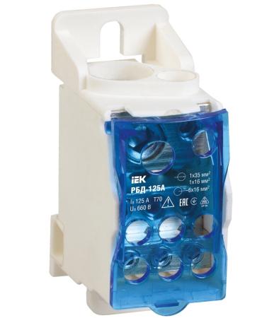 Распределительный блок на DIN-рейку РБД-125А IEK