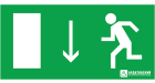 ЭЗ "Указатель двери эвакуационного выхода (левосторонний)" (200х100) ЭЗ "Указатель двери эвакуационного выхода (левосторонний)" (200х100)