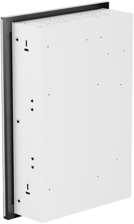 Корпус ArtShell Elegance встраиваемый силовой 28 модулей, белая дверь из закаленного стекла EKF