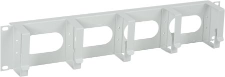 ITK Кабельный органайзер 19" 2U, 5 колец, серый