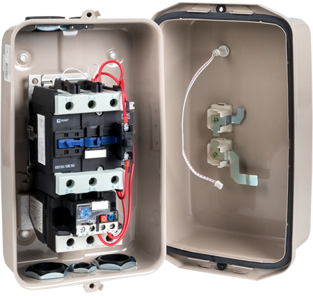 Пускатель в корпусе IP65 КМЭ 95А 230В с РТЭ и индикатором EKF PROxima