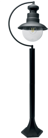 Светильник садово-парковый Feron PL576 столб 60W 230V E27, черный