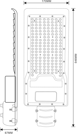 Уличный светильник ЭРА SPP-502-0-50K-120 консольный 120Вт 5000K 10800Лм IP65 полный раструб