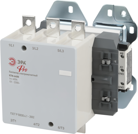 KKT60-400-230-10-E  Контактор КТИ-6400 ЭРА PRO KKT60-400-230-10-E 400А 230В/АС3