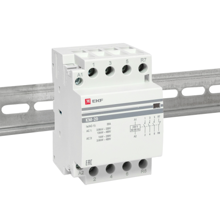 Контактор модульный КМ 20А 3NО+NC (3 мод.) EKF PROxima