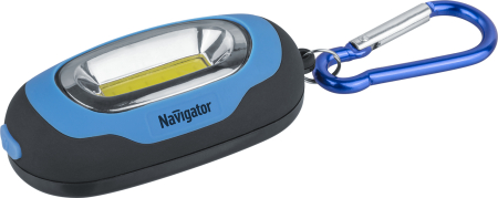 Фонарь Navigator 93 659 NPT-KC07-B-2CR2032 брелок пласт.1COB LED(1Вт) 3 реж.син