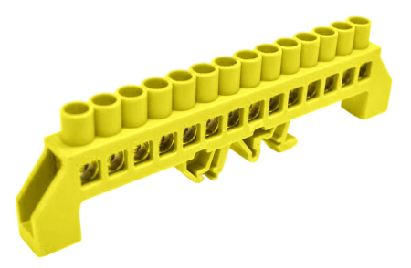 Шина PE "земля" в комб DIN-изол"Стойка" ШНИ-8х12-14-КС-Ж IEK