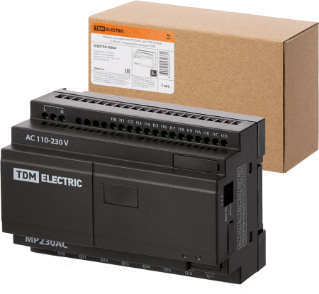 Модуль расширения МР230AC для ПЛК12A230 (230В AC, 14 входов/8 выходов) TDM
