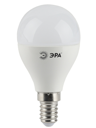 Лампа светодиодная Эра LED P45-5W-827-E14 (диод, шар, 5Вт, тепл, E14)