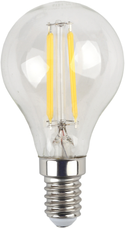 Лампа светодиодная Эра F-LED P45-7W-827-E14 (филамент, шар, 7Вт, тепл, E14)