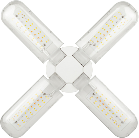 FITO-36W-Rа90-E27-FOLD   Фитолампа для растений светодиодная ЭРА FITO-36W-Rа90-E27-FOLD 4-х лепестковая полного спектра 36 Вт Е27