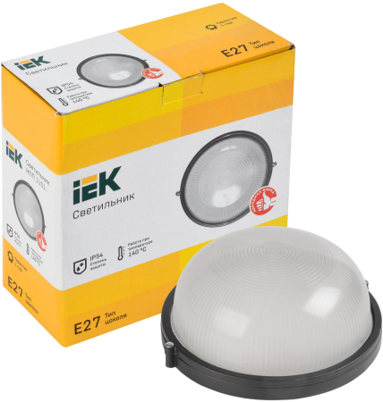 Светильник НПП1101 черный/круг 100Вт IP54 IEK