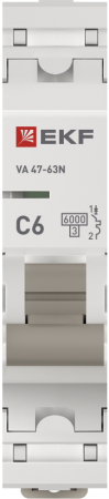 Автоматический выключатель 1P 6А (C) 6кА ВА 47-63N EKF PROxima