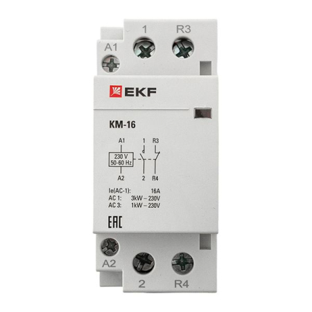 Контактор модульный КМ 16А NО+NC (2 мод.) EKF PROxima