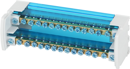 NO-224-14  Шины на DIN-рейку ЭРА NO-224-14 в корпусе кросс-модуль ШНК 2х15 L+PEN