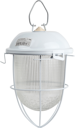 НСП 02-100-003  Светильник ЭРА  НСП 02-100-003 с решеткой Желудь сталь стекло IP54 E27 max 100Вт 170х300 белый