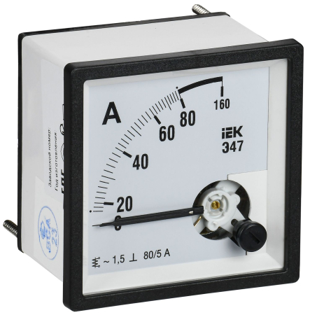 Амперметр Э47 80/5А кл. точн. 1,5 72х72мм IEK
