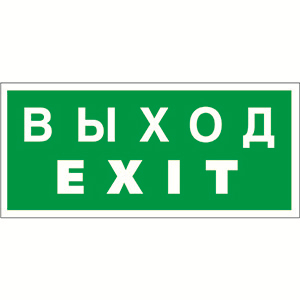 Знак безопасности PS-50206,E50 "Выход-EXIT"