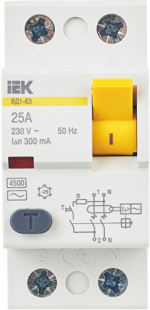 УЗО ВД1-63 2Р 25А 300мА IEK