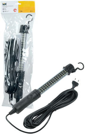 Светильник LED переносной ДРО 2061 IP54 шнур 10м черный IEK