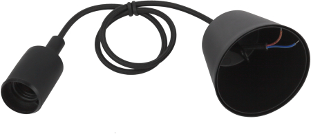 ЭРА Патрон пластиковый Е27 с подвесом, черный (60/720)