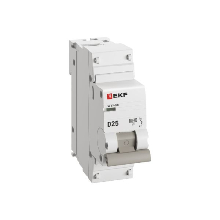Автоматический выключатель 1P  25А (D) 10kA ВА 47-100 EKF PROxima