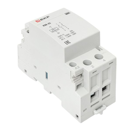 Контактор модульный КМ 25А 2NО (2 мод.) EKF PROxima