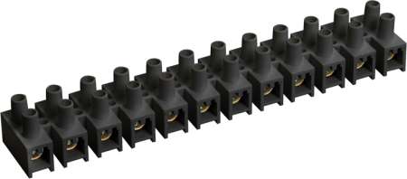 Зажим винтовой ЗВИ-3 н/г 1,0-2,5 мм2 12пар черные IEK